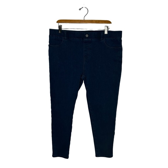 Betabrand Denim - Betabrand size XL petite indigo blue denim yoga pull on jeans skinny leg womens